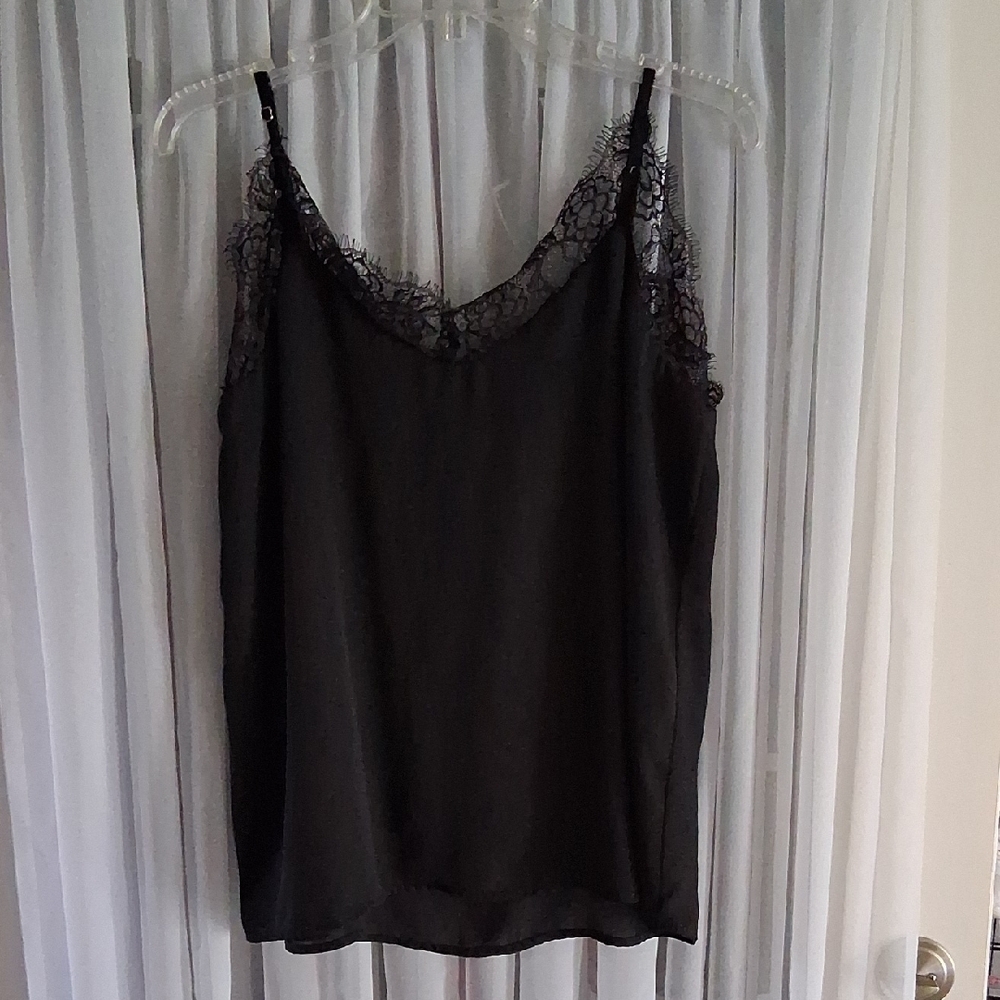 Magnolia Black Lace Trim Camisole Medium